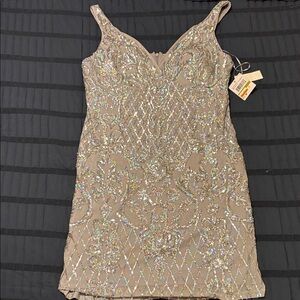 Night Way Collections Glittering Sequin Mini Dress